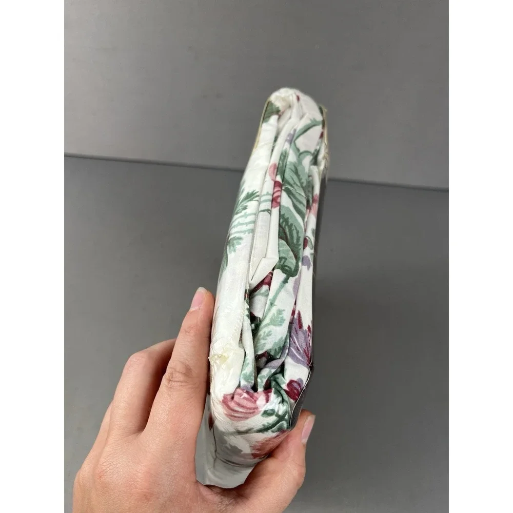 VTG Galleria For Mervyn's King Flat Sheet 180 Thread 90s Floral Virginia Reel